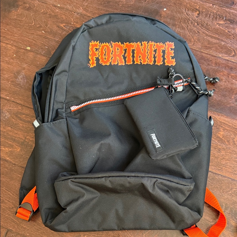 Black and Orange Fortnite Backpack